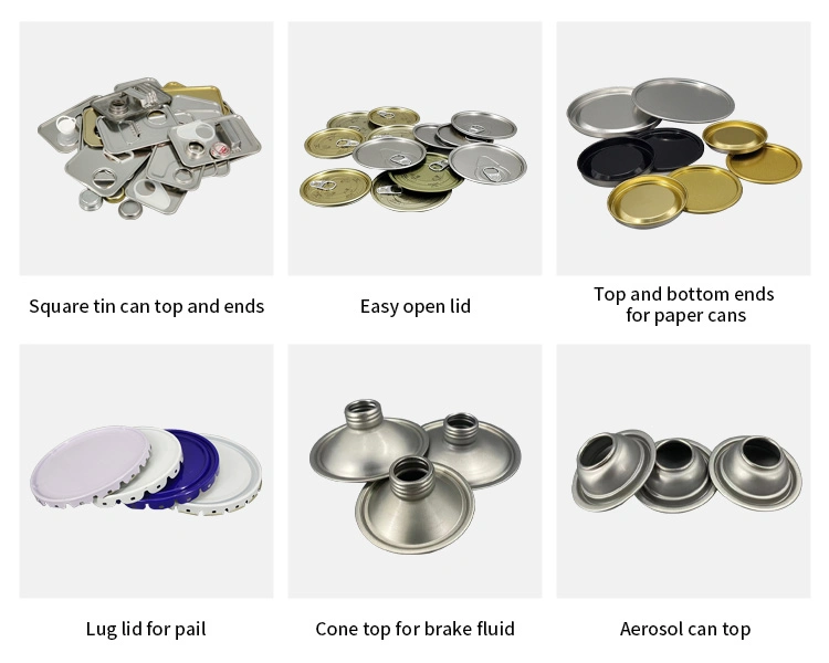 OEM Canned 307 Tinplate Eoe Can Lid Maker From China TFS Easy Open Ends Tin Lids for Sale