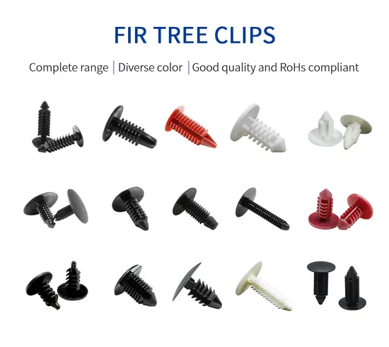 Barbed Push Fasteners Christmas Tree Clips Nylon Plastic Pine Tree Clips Fastener